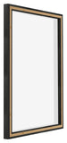 Lyon MDF Marco Flotante 5 7 Negro Mate Trasera Oblicuo | Yourdecoration.es