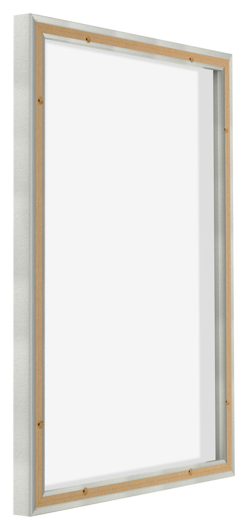 Lyon MDF Marco Flotante 5 7 Plateado Mate Trasera Oblicuo | Yourdecoration.es