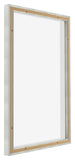 Lyon MDF Marco Flotante 5 7 Plateado Mate Trasera Oblicuo | Yourdecoration.es