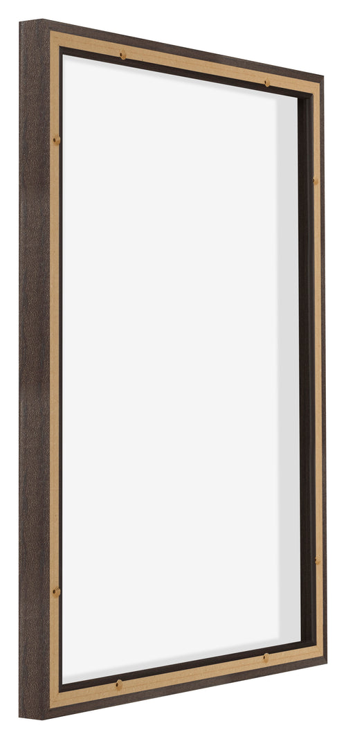 Lyon MDF Marco Flotante 5 7 Roble Oscuro Trasera Oblicuo | Yourdecoration.es