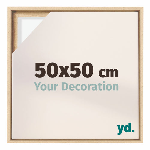 Lyon MDF Marco Flotante 50x50cm Haya Delantera Tamano | Yourdecoration.es