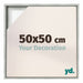 Lyon MDF Marco Flotante 50x50cm Plateado Mate Delantera Tamano | Yourdecoration.es