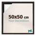 Lyon MDF Marco Flotante 50x50cm Roble Oscuro Delantera Tamano | Yourdecoration.es