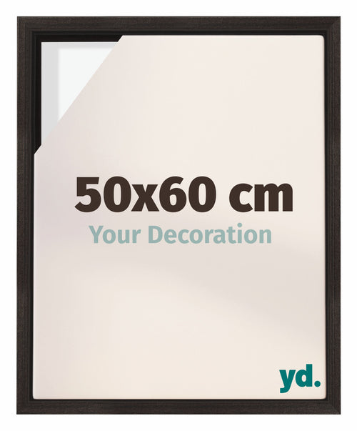 Lyon MDF Marco Flotante 50x60cm Roble Oscuro Delantera Tamano | Yourdecoration.es