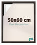 Lyon MDF Marco Flotante 50x60cm Roble Oscuro Delantera Tamano | Yourdecoration.es