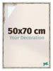 Lyon MDF Marco Flotante 50x70cm Blanco Vintage Delantera Tamano | Yourdecoration.es