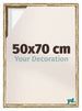 Lyon MDF Marco Flotante 50x70cm Dorado Antiguo Delantera Tamano | Yourdecoration.es