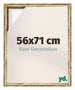 Lyon MDF Marco Flotante 56x71cm Dorado Antiguo Delantera Tamano | Yourdecoration.es