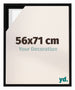 Lyon MDF Marco Flotante 56x71cm Negro Mate Delantera Tamano | Yourdecoration.es