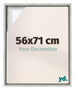 Lyon MDF Marco Flotante 56x71cm Plateado Mate Delantera Tamano | Yourdecoration.es