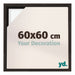 Lyon MDF Marco Flotante 60x60cm Roble Oscuro Delantera Tamano | Yourdecoration.es