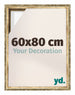 Lyon MDF Marco Flotante 60x80cm Dorado Antiguo Delantera Tamano | Yourdecoration.es