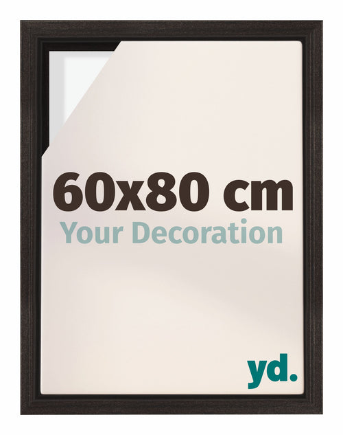 Lyon MDF Marco Flotante 60x80cm Roble Oscuro Delantera Tamano | Yourdecoration.es