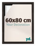 Lyon MDF Marco Flotante 60x80cm Roble Oscuro Delantera Tamano | Yourdecoration.es