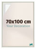 Lyon MDF Marco Flotante 70x100cm Blanco Mate Delantera Tamano | Yourdecoration.es