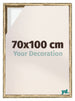 Lyon MDF Marco Flotante 70x100cm Dorado Antiguo Delantera Tamano | Yourdecoration.es