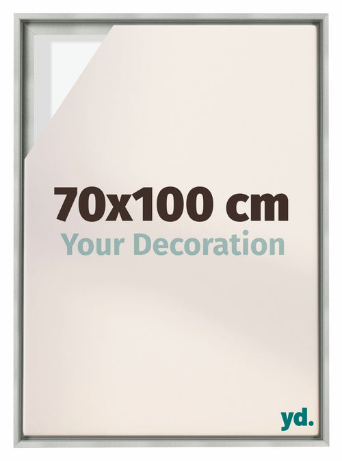 Lyon MDF Marco Flotante 70x100cm Plateado Mate Delantera Tamano | Yourdecoration.es