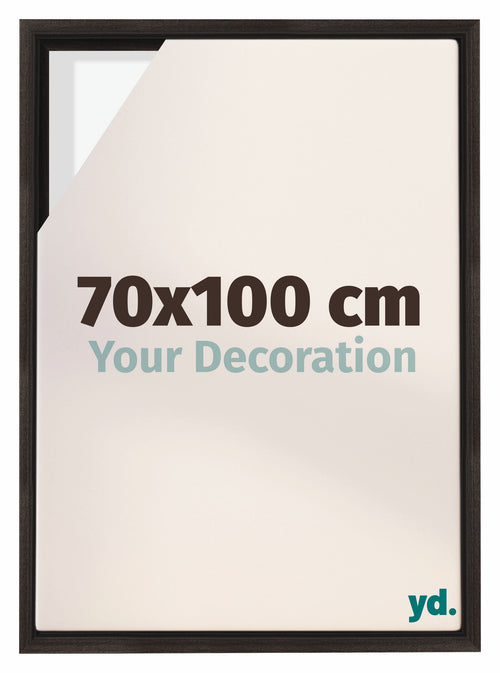 Lyon MDF Marco Flotante 70x100cm Roble Oscuro Delantera Tamano | Yourdecoration.es