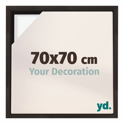 Lyon MDF Marco Flotante 70x70cm Roble Oscuro Delantera Tamano | Yourdecoration.es