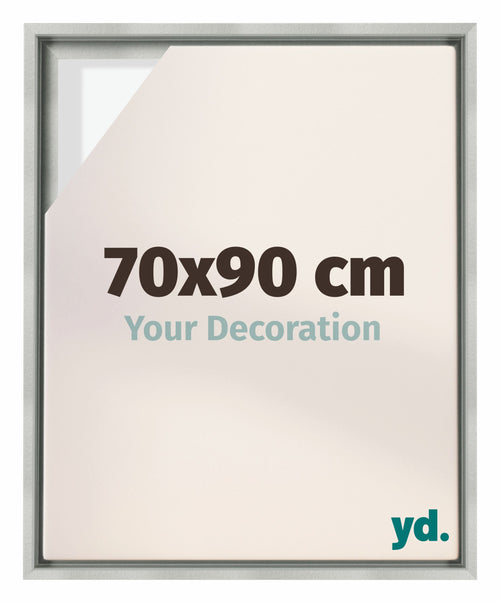 Lyon MDF Marco Flotante 70x90cm Plateado Mate Delantera Tamano | Yourdecoration.es