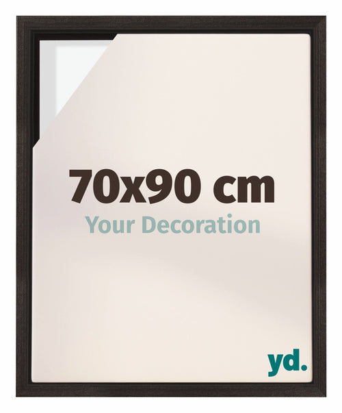 Lyon MDF Marco Flotante 70x90cm Roble Oscuro Delantera Tamano | Yourdecoration.es