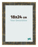 Marco de Fotos 18x24cm Azul Y Dorado Fusionado MDF Pisa Delantera Tamano | Yourdecoration.es