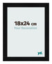 Marco de Fotos 18x24cm Negro Plateado Pulido MDF Pisa Delantera Tamano | Yourdecoration.es