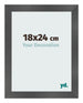 Marco de Fotos 18x24cm Negro Plateado Pulido MDF Pisa Delantera Tamano | Yourdecoration.es