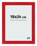 Marco de Fotos 18x24cm Rojo MDF Pisa Delantera Tamano | Yourdecoration.es