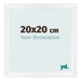 Marco de Fotos 20x20cm Blanco Vintage MDF Pisa Delantera Tamano | Yourdecoration.es