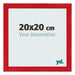 Marco de Fotos 20x20cm Rojo MDF Pisa Delantera Tamano | Yourdecoration.es