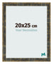 Marco de Fotos 20x25cm Azul Y Dorado Fusionado MDF Pisa Delantera Tamano | Yourdecoration.es