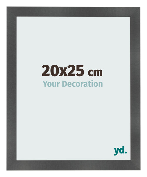 Marco de Fotos 20x25cm Negro Plateado Pulido MDF Pisa Delantera Tamano | Yourdecoration.es