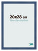 Marco de Fotos 20x28cm Azul Oscuro Barrido MDF Pisa Delantera Tamano | Yourdecoration.es