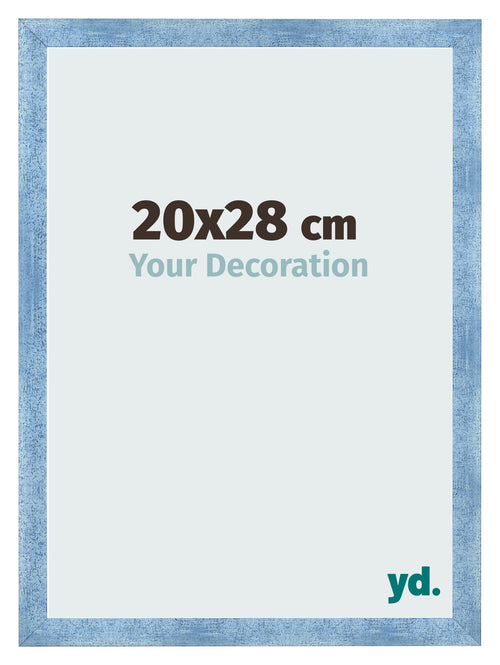 Marco de Fotos 20x28cm Claro Azul Barrido MDF Pisa Delantera Tamano | Yourdecoration.es