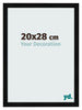Marco de Fotos 20x28cm Negro Plateado Pulido MDF Pisa Delantera Tamano | Yourdecoration.es