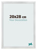 Marco de Fotos 20x28cm Plateado Negro Barrido MDF Pisa Delantera Tamano | Yourdecoration.es