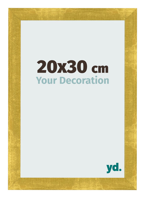 Marco de Fotos 20x30cm Dorado Vintage MDF Pisa Delantera Tamano | Yourdecoration.es