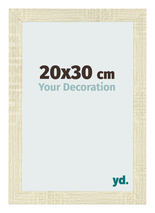 Marco de Fotos 20x30cm Roble Sonoma MDF Pisa Delantera Tamano | Yourdecoration.es