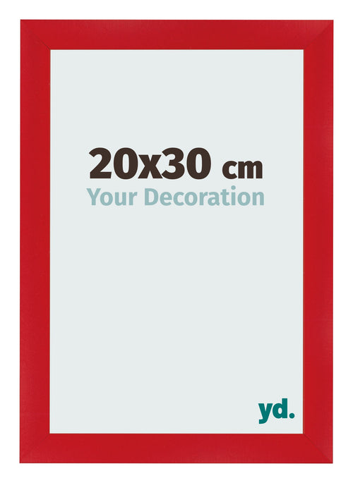 Marco de Fotos 20x30cm Rojo MDF Pisa Delantera Tamano | Yourdecoration.es