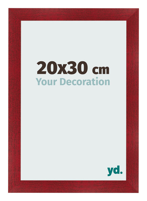 Marco de Fotos 20x30cm Vino Tinto Barrido MDF Pisa Delantera Tamano | Yourdecoration.es