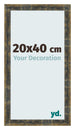 Marco de Fotos 20x40cm Azul Y Dorado Fusionado MDF Pisa Delantera Tamano | Yourdecoration.es