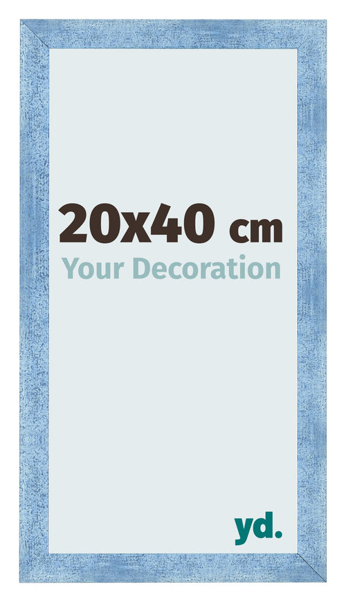 Marco de Fotos 20x40cm Claro Azul Barrido MDF Pisa Delantera Tamano | Yourdecoration.es
