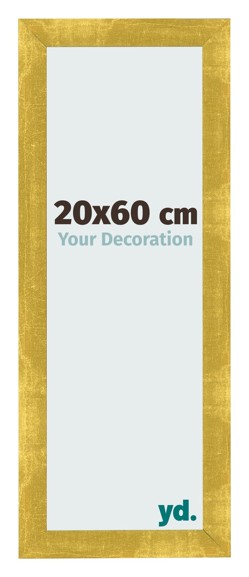 Marco de Fotos 20x60cm Dorado Vintage MDF Pisa Delantera Tamano | Yourdecoration.es
