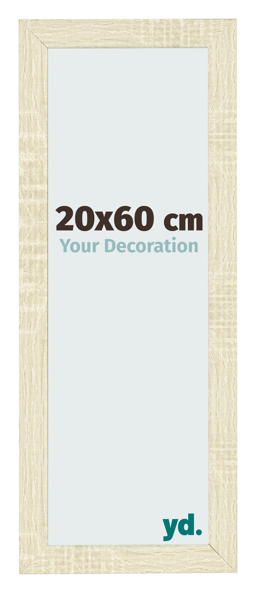 Marco de Fotos 20x60cm Roble Sonoma MDF Pisa Delantera Tamano | Yourdecoration.es