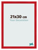 Marco de Fotos 21x30cm Rojo MDF Pisa Delantera Tamano | Yourdecoration.es