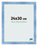 Marco de Fotos 24x30cm Claro Azul Barrido MDF Pisa Delantera Tamano | Yourdecoration.es