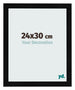 Marco de Fotos 24x30cm Negro Plateado Pulido MDF Pisa Delantera Tamano | Yourdecoration.es