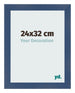 Marco de Fotos 24x32cm Azul Oscuro Barrido MDF Pisa Delantera Tamano | Yourdecoration.es