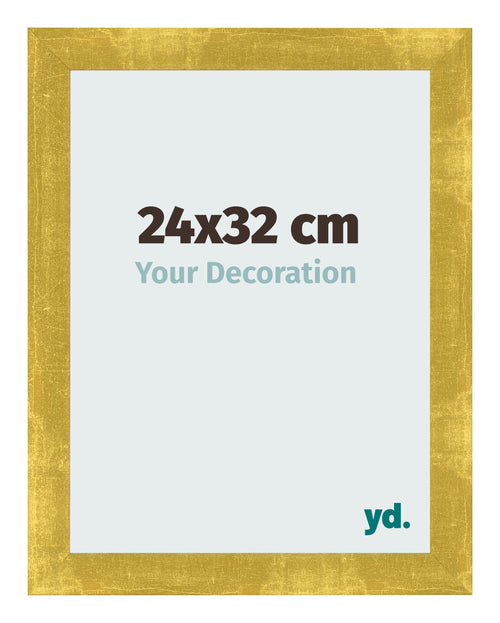 Marco de Fotos 24x32cm Dorado Vintage MDF Pisa Delantera Tamano | Yourdecoration.es